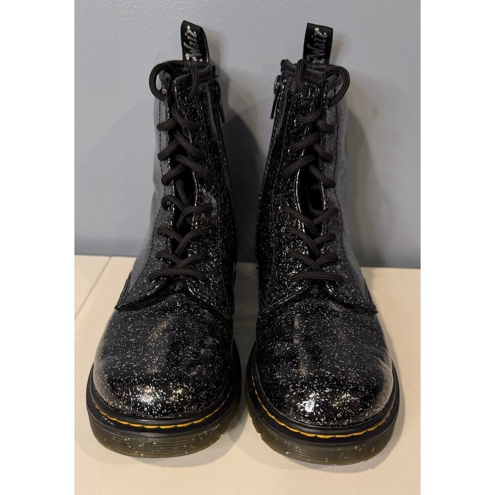 EUC Dr. Martens 1460 Kids Black Glitter Boots - Size 5